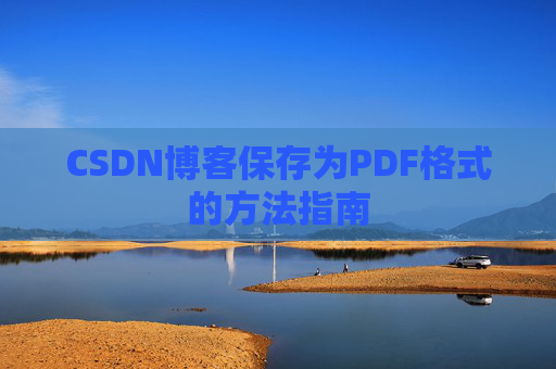 CSDN博客保存为PDF格式的方法指南